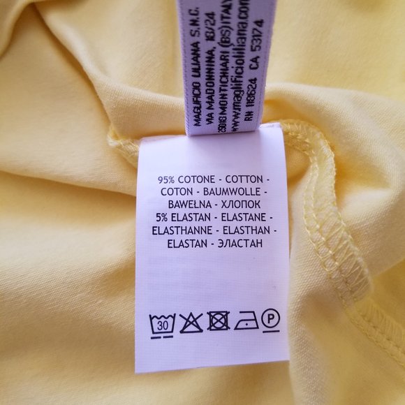 NWT Men's Impulso Yachting Club Yellow T-shirt Shirt Size 58/3XL - Picture 9 of 13